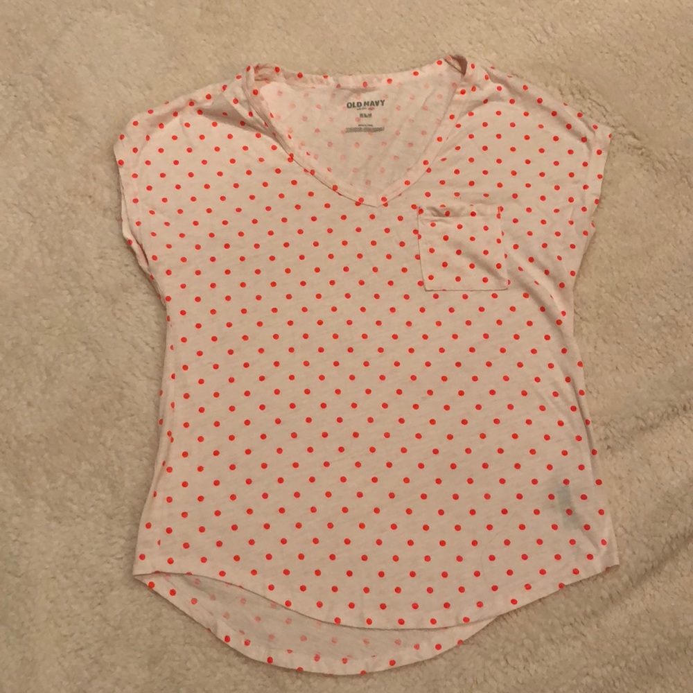 Polka dot t-shirt, M, 2/$12